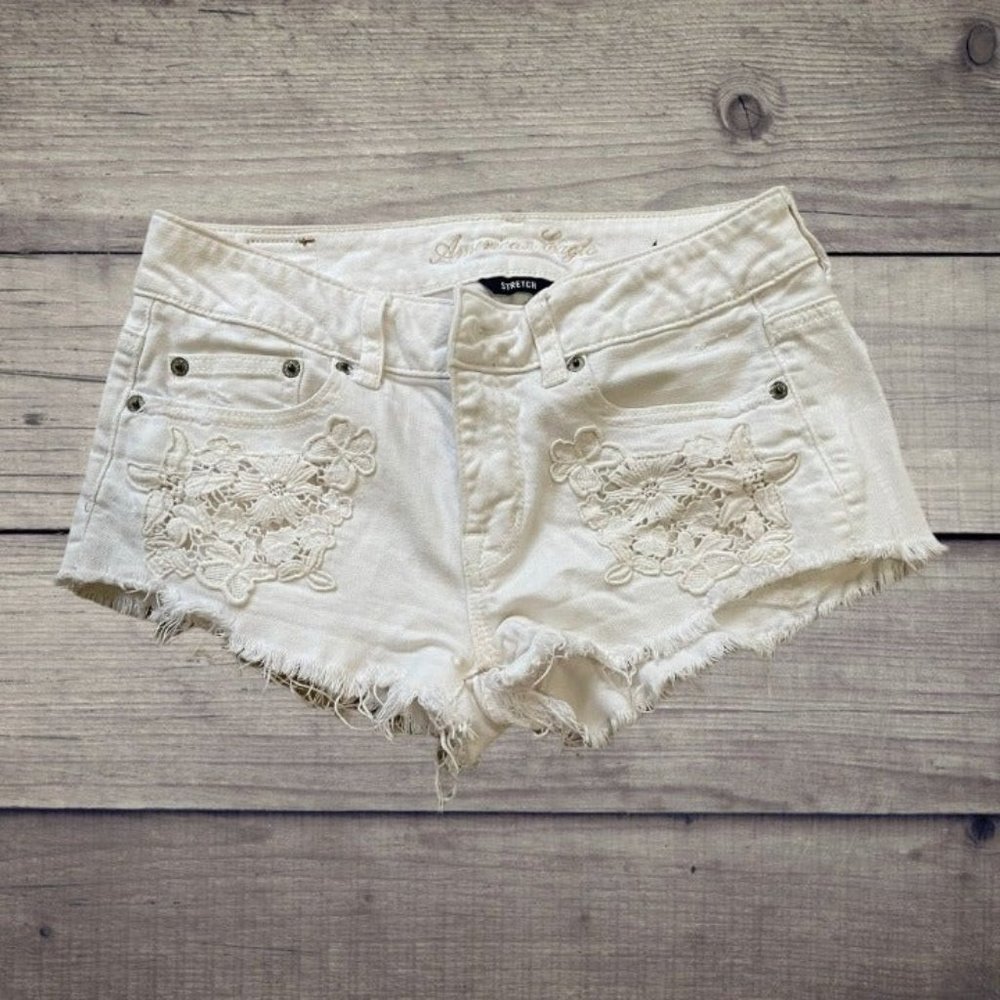 American Eagle White Denim Shorts - s. 2